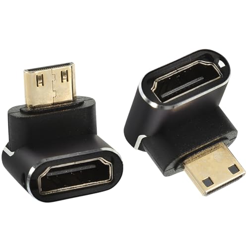 Gadpiparty 2 Stück 90 Grad Empfängeradapter Steckdosenstecker Verlängerungsadapter Computeranschluss Multi Video Adapter Laptop Adapter Monitoranschluss Kopfhörer Splitter USB C von Gadpiparty