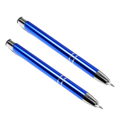 Gadpiparty 2 Stück Kreativer Kugelschreiber Blau Metall LED Leuchtstift Stift Mit Leuchtspitze Stift Mit Beleuchteter Spitze von Gadpiparty