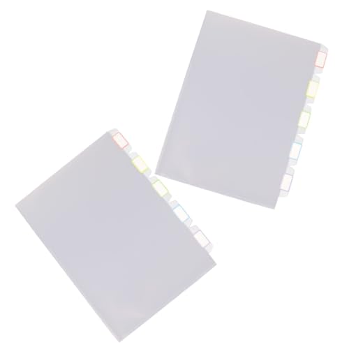 Gadpiparty 2 Stück Mappe Binder-Trennlaschen Datei Met groß Tragbarer Einreichungsorganisator transparente Aktenordner mehrschichtige Dokumentenhalter verdickte Aktenordner Plastik von Gadpiparty
