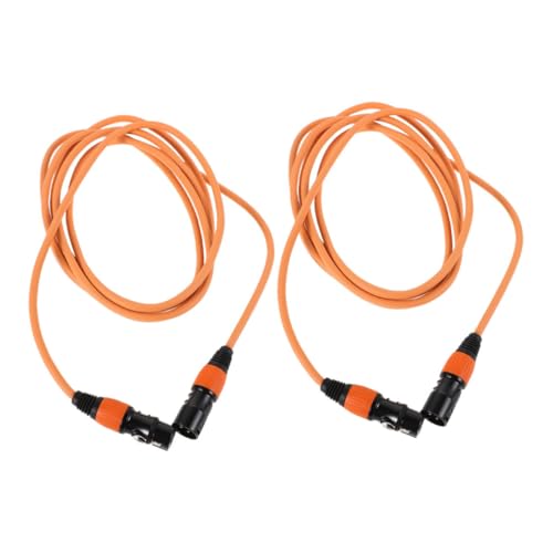 Gadpiparty 2 Stück Mikrofonkabelkabel Niederprofil XLR -Kabel Gitarren-Patchkabel Audiomischer Bühnen -Mikrofonkabel XLR-Mikrofonkabel Studiomonitorkabel Gitarrenkabel Plastik Orange von Gadpiparty