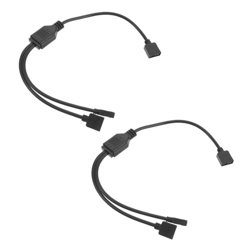 Gadpiparty 2 Stück Motherboard-Synchron isator Leiterplattenverlängerungskabel argb-verlängerungskabel CPU -Board -Verlängerungskabel RGB Motherboard -Kabel Metall Black von Gadpiparty