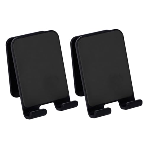 Gadpiparty 2 Stück handyhalter Handy aufsteller Handy Halter smartphonehalter drahtlos Stand Karte Tablet-Halterung Tablet Halterung Kleber Telefonhalter Telefonspeicher-Organizer Abs Black von Gadpiparty