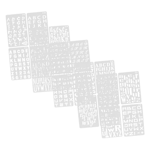 Gadpiparty 20 Blatt Buchstabenkombinationsvorlage Lineal Kalligraphie-Schablonen-Buchstaben Lieferungen Sprühschablonen für den Haushalt Schablonen für die Holzverbrennung von Gadpiparty