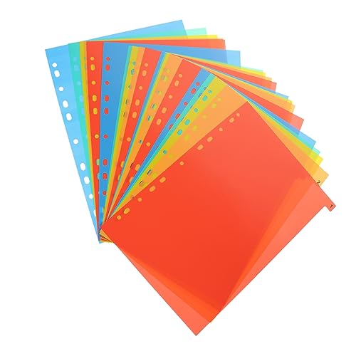 Gadpiparty 20 Blatt Indexseiten-Paginierungspapier Loch Ordnertrenner Klassenzimmer College -Vorräte zurück zu Schulmaterial Ordner-Indexteiler Bindemittel-Separatoren Zubehör für Büroordner von Gadpiparty