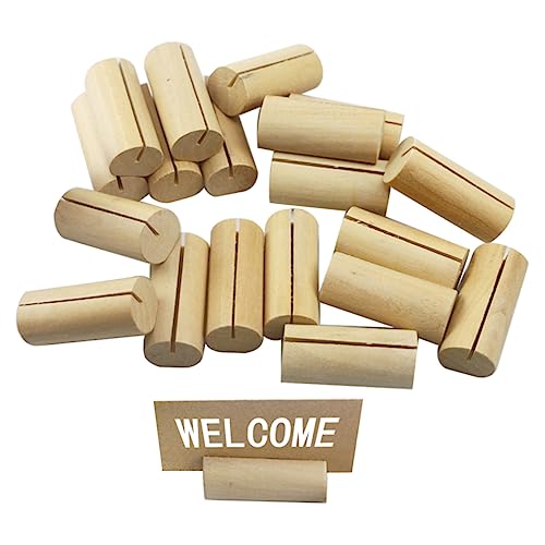Gadpiparty 20 Stück Holz Tischkartenhalter Zylinder Memo Halter für Büro Hochzeit Meeting Dekorativer Kartenständer für Fotos Notizen und Tischnummern Gadpiparty 20 Stück Holz Tischkartenhalter Zylinder Memo Halter für Büro Hochzeit Meeting Dekorativer Kartenständer für Fotos Notizen und Tischnummern von Gadpiparty