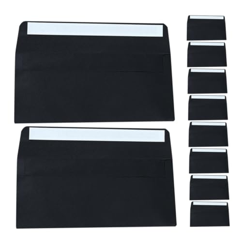 Gadpiparty 20 Stück Selbstklebende Umschläge Legale Umschläge Geldumschläge Geldumschläge Verpackung Kartenkopf Briefumschläge Im Briefformat Versandumschläge Briefgröße Schwarzes von Gadpiparty