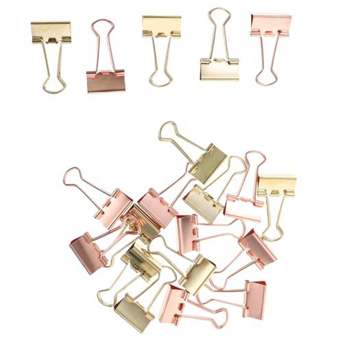 Gadpiparty 20Stücke Büroklammern Praktische Binder Clips Dokumentfixierungsclips Und Roségold Für Zuhause Büro Und Schule Langlebig Und Gestaltet Gadpiparty 20Stücke Büroklammern Praktische Binder Clips Dokumentfixierungsclips Und Roségold Für Zuhause Büro Und Schule Langlebig Und Gestaltet von Gadpiparty