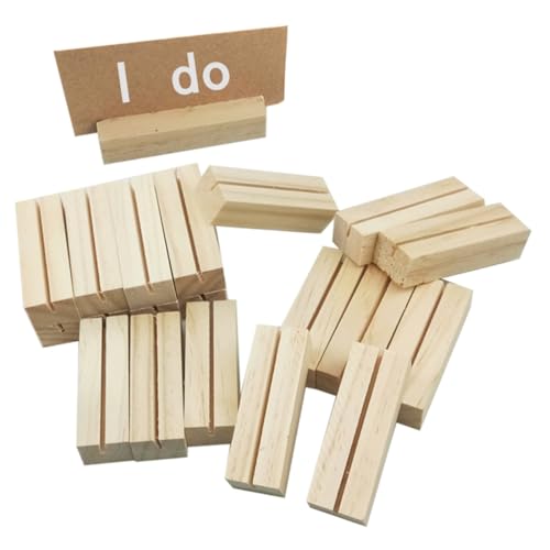 Gadpiparty 20Stücke Holz Tischkartenhalter Handgemachte Foto Und Visitenkartenständer Für Büro Hochzeit Events Und Partys Für Notizen Und Menüs von Gadpiparty