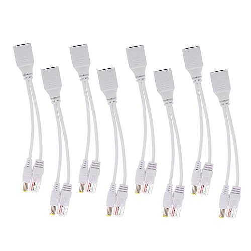 Gadpiparty 24 STK Poe Splitter Linie Anschlusssatz Dc-anschluss Dc-Adapter Energieversorgungs Modul Netzteil Kamera-kit Ethernet-Adapter Ethernet-kit Gleichstrom Kupfer Leistungsmodul Weiß von Gadpiparty