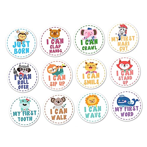 Gadpiparty 24-Teiliges Set Neugeborene Aufkleber babyalbum Photo Album Creative Stickers Animal Stickers Milestone Decoration Hallo monatlich Kleinkind Säuglingsaufkleber Gadpiparty 24-Teiliges Set Neugeborene Aufkleber babyalbum Photo Album Creative Stickers Animal Stickers Milestone Decoration Hallo monatlich Kleinkind Säuglingsaufkleber von Gadpiparty