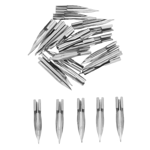 Gadpiparty 25 Stück Stift Kopf Bemerkenswerte Stiftspitzen Marker -stift -ersatznibs Bemerkenswerte Ersatztipps Kalligrafie-ersatzspitzen Tauchstiftspitzen Zum Zeichnen Gold Silver von Gadpiparty