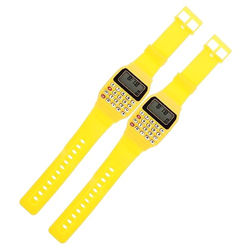 Gadpiparty 2St kinderuhren Armbanduhr Kinder Kids Watch Rechner Digitaluhr Junge Uhr taschenrechner Herrenuhren Berechnung Uhr Rechenuhr für Kinder tragbar Anschauen LCD Bildschirm Kleinkind von Gadpiparty