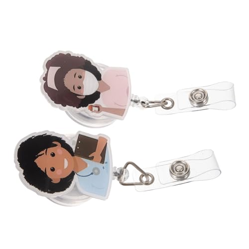 Gadpiparty 2Stücke Retractable Ausweishalter Für Krankenschwestern Mit Clip Transparent Für Id Karten Schlüsselanhänger Leicht Und Praktisch Für Täglichen Gebrauch von Gadpiparty