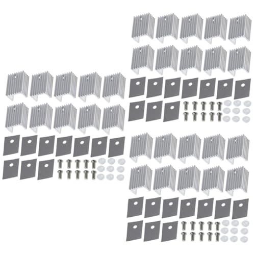 Gadpiparty 3 Sätze Aluminium-heizkörper Laptop Kühler Kühlung Spannungsregler Kühlkörper Aluminium-spannungsregler-kühlkörper Silver Aluminiumprofil 10 Stück * 3 von Gadpiparty
