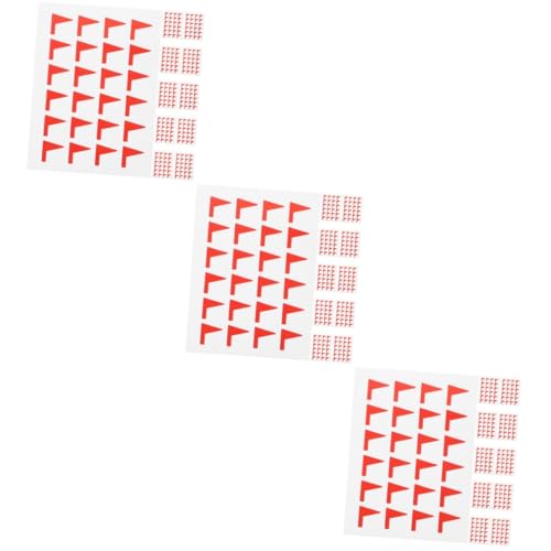 Gadpiparty 3 Sätze Rote Fahnenaufkleber Karte Forderung Vinyl Etikett Farbe Wiederverwendbar Für Punkt Abziehbild Flaggenaufkleber Kleberaufkleber Papier 288 Stück * 3 von Gadpiparty