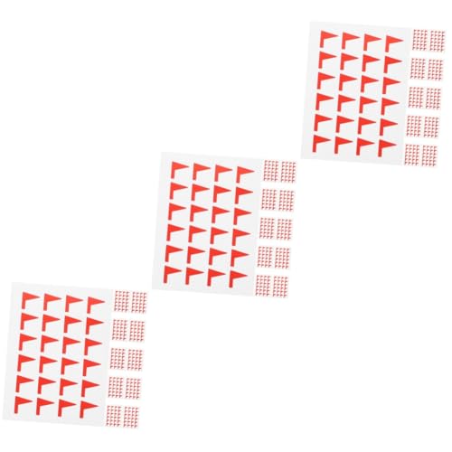 Gadpiparty 3 Sätze Rote Fahnenaufkleber Selbst Vinyl Aufkleber-notizen-etikett Klebeetiketten Selber Machen Aufkleber Für Aufbewahrungsetiketten Mini-etikettenaufkleber Papier 288 Stück * 3 von Gadpiparty