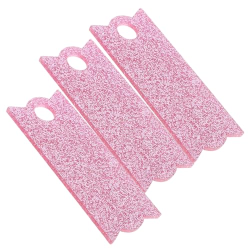 Gadpiparty 3 Stück Namensschild zum Selbermachen Weiße Rohlinge für Tumbler Namensschild für Becherflaschen Leere Namensschilder für Tumbler leeres Namensschild Acryl Rosa von Gadpiparty
