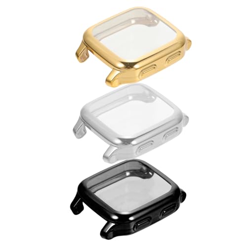 Gadpiparty 3 Stück Uhrengehäuse Beobachten Sie Den Fall Beobachten Sie Smart Schutz Betrachten Beobachten Sie Cover Smartwatch Muschel Sehen Hülse TPU-weichkleber von Gadpiparty
