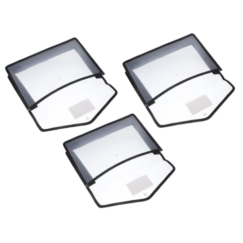 Gadpiparty 3 Stück Wasserdichte Aktentasche Dokumenttasche Dateien Dateiordner Ordner zum Organisieren von Dokumenten Dateibeutel Button-Design-Dateitaschen Dokumententaschen Stoff Weiß von Gadpiparty