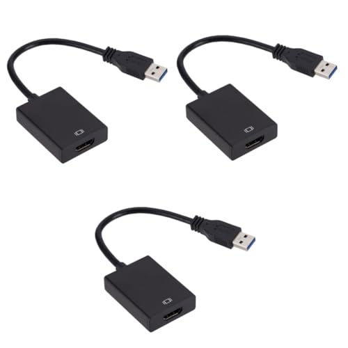 Gadpiparty 3 Stücke USB 3.0 Zu Monitor Konverter Adapter 1080p Video Ausgang Für Pc Laptop Zu Projektor Adapter von Gadpiparty