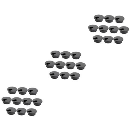 Gadpiparty 3 Sets 35 Mm Kabelabdeckung Für Schreibtisch Kabel-Organizer Loch Oben Steckdose Schwarze Schreibtischtülle Für Home Office 10 Stück * 3 von Gadpiparty
