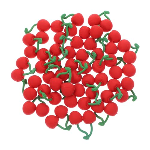 Gadpiparty 30 Stück Kirsch-radiergummi Falsche Kirschen Lustige Radiergummis Schreibtischtiere Für Kirsch-charme Frucht-mini-radiergummis Spielzeugapfel Obst Radiergummi Rot von Gadpiparty