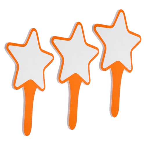 Gadpiparty 3Stücke Einseitige Handheld Whiteboard Trockenlöschpaddel Wiederverwendbare Abwischbare für Bewertungen und Abstimmungen für Wettbewerbe und Jury Feedback von Gadpiparty