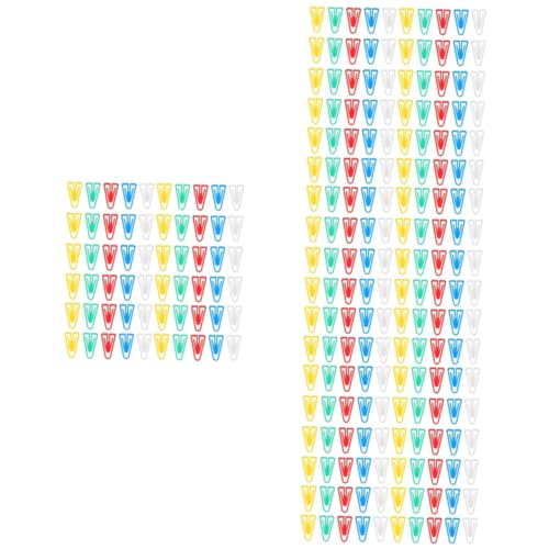 Gadpiparty 4 Sätze Dreieckige Büroklammer Büroklammern Kleine Büroklammern Schreibtischzubehör Farbige Büroklammern Kleine Büroklammern Dekorative Geldscheinklammer Exquisite 100 Stück * 4 von Gadpiparty