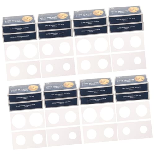 Gadpiparty 4 Sätze Münz-büroklammer Münzfälle Schutz Schild Halter Protektorärmel Ordner Professionelle Münze Münzklammer Professioneller Münzkoffer Münzfall Papier 4boxen*4 von Gadpiparty