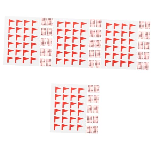 Gadpiparty 4 Sätze Rote Fahnenaufkleber Vinyl Selbst Notizaufkleber Aufkleber Planen Kleine Klebeetiketten Etikettenaufkleber Haushaltsetiketten Zum Organisieren Papier 288 Stück * 4 von Gadpiparty