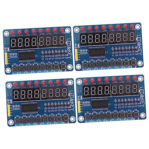 Gadpiparty 4 Stück 8 8-bit-led-digitalröhre Led-digitalröhrenanzeige Digitale Röhre 8 Tasten Digitalröhre 8 Tasten Für Mikrocontroller Modul PCB Anzahl von Gadpiparty