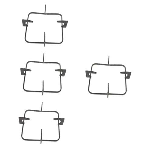Gadpiparty 4 Stück Gasherd Halterung Pfannenhalter Für Herdplatten Nicht Untersetzer Herdplatte Diffusor Herd Brenner Rost Küchenbrennerroste Spitze Wok-rack Tragbar Woks Abs Black Gusseisen von Gadpiparty