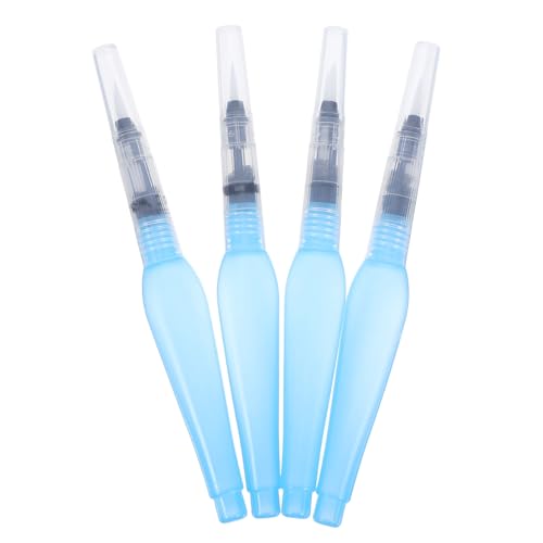 Gadpiparty 4 Stück Mit Wasser Gefüllter Nylon-malstift Aquarell Wasserpinsel Pinsel Stifte Nachfüllbarer Wasserpinsel Stift Wasserstifte Tintenpinselstift Aquarellstift Kunststoff Blue von Gadpiparty