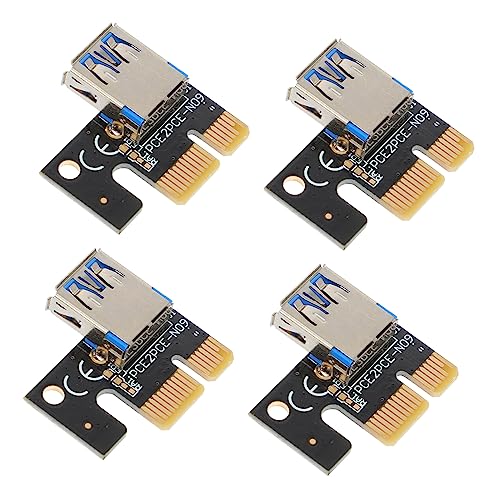 Gadpiparty 4 Stücke Riser Karte Computer Elektronische E 1X Zu 16X Konverter Adapter E 1X Zu 16X Konverter Schwarz von Gadpiparty
