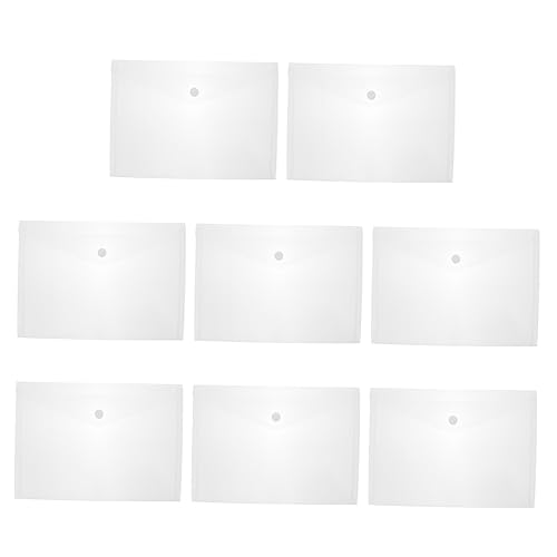 Gadpiparty 40 Stück transparente Aktentasche Schreibtisch Vinyl A4 transparenter Aktenumschlag Datei Büro plastikordner dokumentenmappe Aktentasche mit Schnalle transparenter Aktenhalter Weiß von Gadpiparty