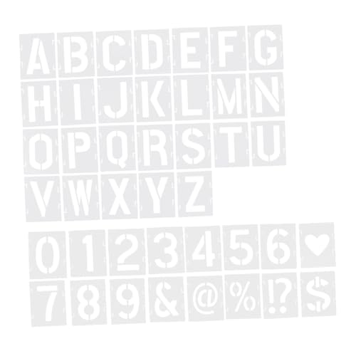 Gadpiparty 42 Stück Malvorlage Kalligraphie Erste Buchstaben-zahlen-schablonen Buchstabenschablonen Groß Schablonen Zum Malen Schablonen Buchstaben Malerei Weiß Das Haustier von Gadpiparty