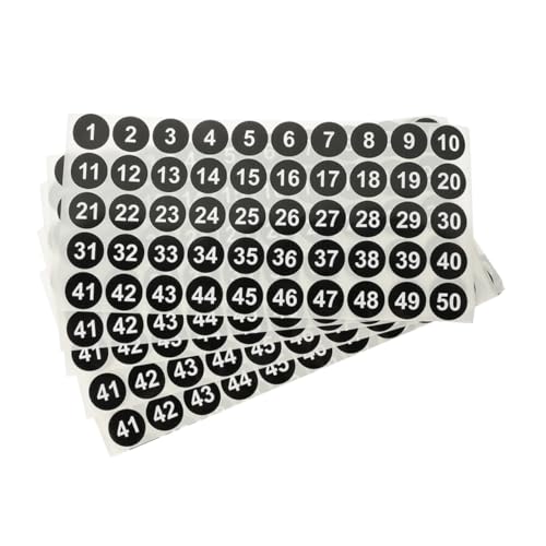 Gadpiparty 5 Blätter Digitales Etikett Nummeriert Zahlenaufkleber 1-50 Modern Zahlen Aufkleber Nummernaufkleber Für Den Briefkasten Aufklebernummern Klein Vinyl Papier Black Gadpiparty 5 Blätter Digitales Etikett Nummeriert Zahlenaufkleber 1-50 Modern Zahlen Aufkleber Nummernaufkleber Für Den Briefkasten Aufklebernummern Klein Vinyl Papier Black von Gadpiparty