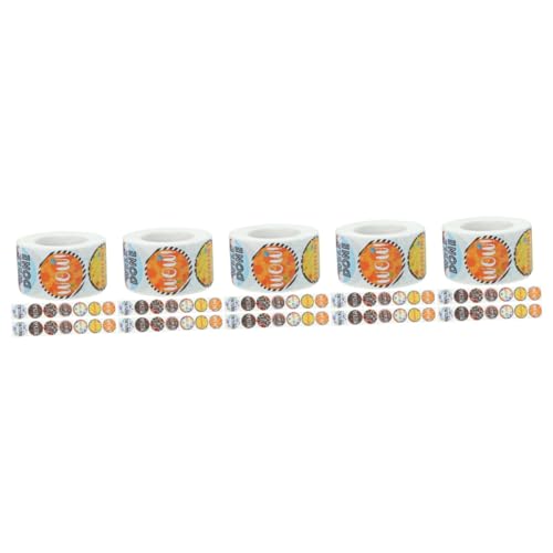 Gadpiparty 5 Rollen Belohnungsaufkleber Led Aufkleber Codiert Gemacht Etiketten Kleinkinder Ästhetische Aufkleber Planer Vinyl Klebstoff Kupferplattenaufkleber von Gadpiparty