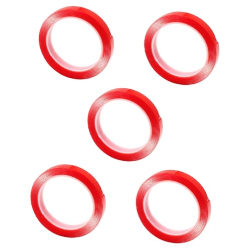 Gadpiparty 5 Rollen Doppelseitige Bänder Drinnen Dasselbe Doppelseitiges Klebeband Für Stoff Schwer Im Freien Doppelseitiger Aufkleber Für Den Außenbereich Acrylsäure Rot Gadpiparty 5 Rollen Doppelseitige Bänder Drinnen Dasselbe Doppelseitiges Klebeband Für Stoff Schwer Im Freien Doppelseitiger Aufkleber Für Den Außenbereich Acrylsäure Rot von Gadpiparty