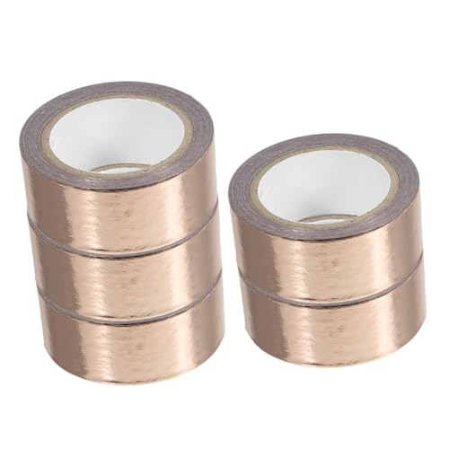 Gadpiparty 5 Rollen Taschenband Kunsthandwerk Vinyl Farbig Sammelalbum Dekorativ Wickelband Verpackung Dekorationsband Gelbes Klebeband Scrapbooking Metallband Für Handwerk Bronzieren von Gadpiparty