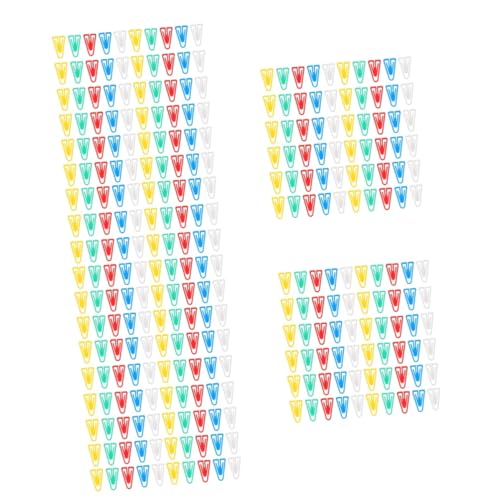 Gadpiparty 5 Sätze Dreieckige Büroklammer Clips Datei Clip Schreibtisch Zubehör Dekorative Rechnungen Klemme Bürobedarf Bürozubehör Kunststoff 100 Stück * 5 von Gadpiparty