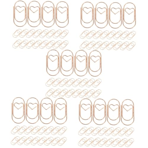 Gadpiparty 5 Sätze Lesezeichen Aus Metall Goldene Büroklammern Schreibwaren Vielseitig Clip Spaltet Sich Büroklammern Klein Ästhetisch Größe Bunt Büroklammern Sortiert Rose Gold 20 Stück * 5 Gadpiparty 5 Sätze Lesezeichen Aus Metall Goldene Büroklammern Schreibwaren Vielseitig Clip Spaltet Sich Büroklammern Klein Ästhetisch Größe Bunt Büroklammern Sortiert Rose Gold 20 Stück * 5 von Gadpiparty