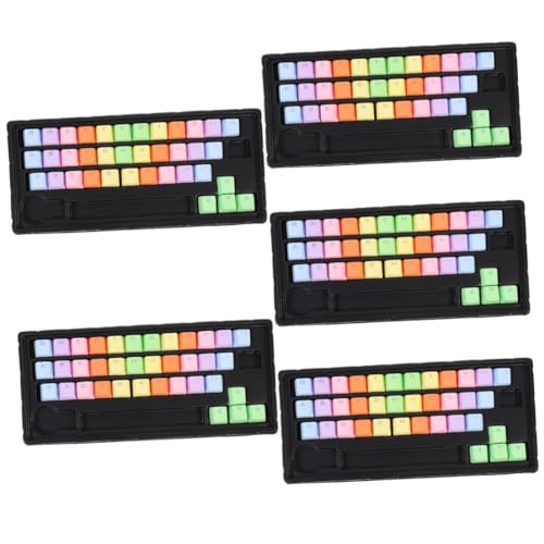 Gadpiparty 5 Sätze Tastenkappe Ornament-Sets Tastatur- tastenficker Mechanical Keyboard farbige Tastatur beleuchtete Tastatur Tastaturkappen Tastaturzubehör Wort durch von Gadpiparty