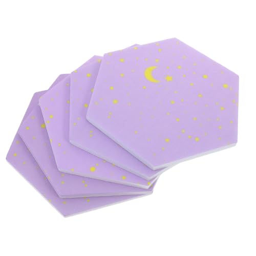 Gadpiparty 5 Stück Sechseckige Filzplatte Kreatives Schwarzes Brett Ankündigungstafel Notiztafel Für Notizen Schwarzes Brett Des Büros Erinnerungstafel Violet Polyester von Gadpiparty