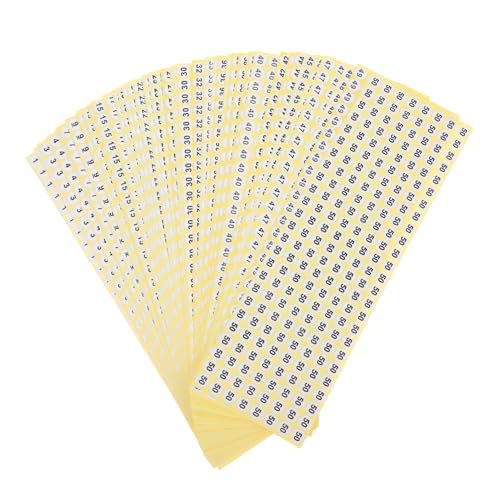 Gadpiparty 50 Blatt Zahlenaufkleber selbstklebender Nummernaufkleber Etikett Nummernblock Vinyl mit Inventarnummer selbstklebende Nummer Papier von Gadpiparty