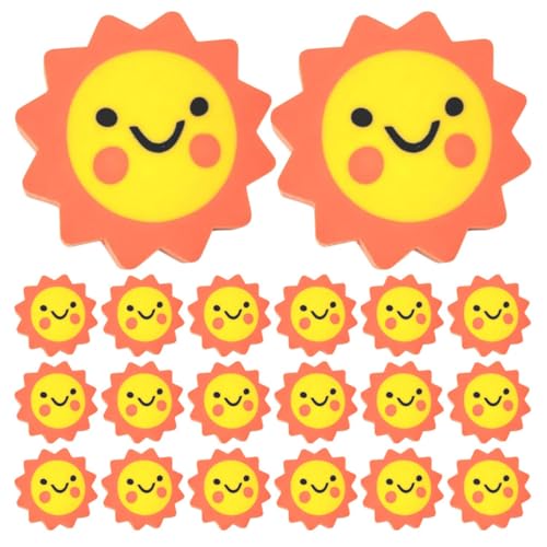 Gadpiparty 50 Stück Sonnenblumen-Radiergummi große Mini-Radiergummis süße Mini-Radierer Essen Radiergummi Radiergummis Masse kleine radiergummis für groß Orange von Gadpiparty