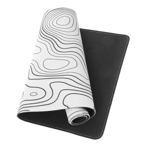 Gadpiparty 50 Stück Unterlage groß Gaming -Desk -Zubehör Cooles Mauspad topographisch Weißes Mauspad-Gaming weißes Tastaturpad Tastatur-Pad Karten-Gaming-Pad Mauskarte Gummi von Gadpiparty