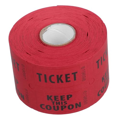 Gadpiparty 500Pcs Roll Draw Tickets Klasse Belohnung Tickets Unterhaltungs Tickets Klassenzimmer Tickets Doppel Gewinnspiel Tickets Unterhaltung Tickets Red 170G Doppelversetztpapier von Gadpiparty
