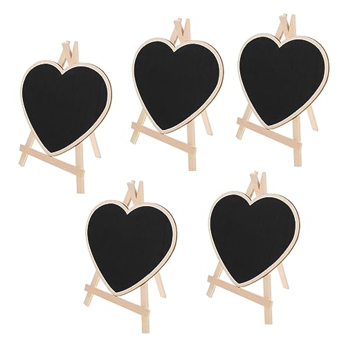 Gadpiparty 5Stücke Mini Hochzeit Holz Kreidetafeln Mit Ständern Für Dekoration Memo Boards Und Namensschilder Für Hochzeiten Und Partys von Gadpiparty