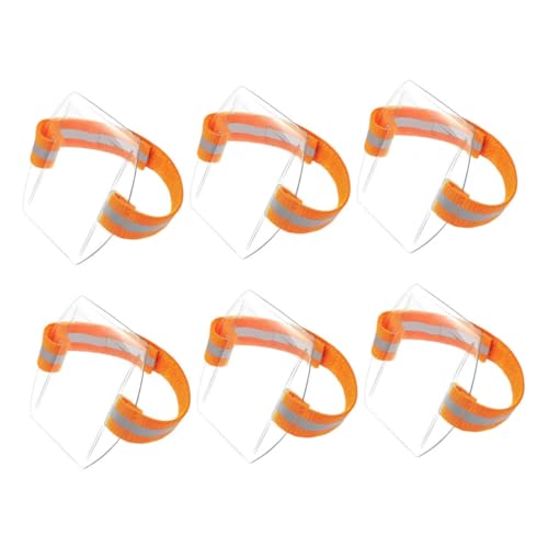 Gadpiparty 6 Stück Armabzeichenhalter Warnarmband Mit Hoher Sichtbarkeit Transparenter Ausweishalter Verstellbares Armband Inhaber Eines Arbeitsausweises Kartenhalter Am Handgelenk Orange Pvc von Gadpiparty